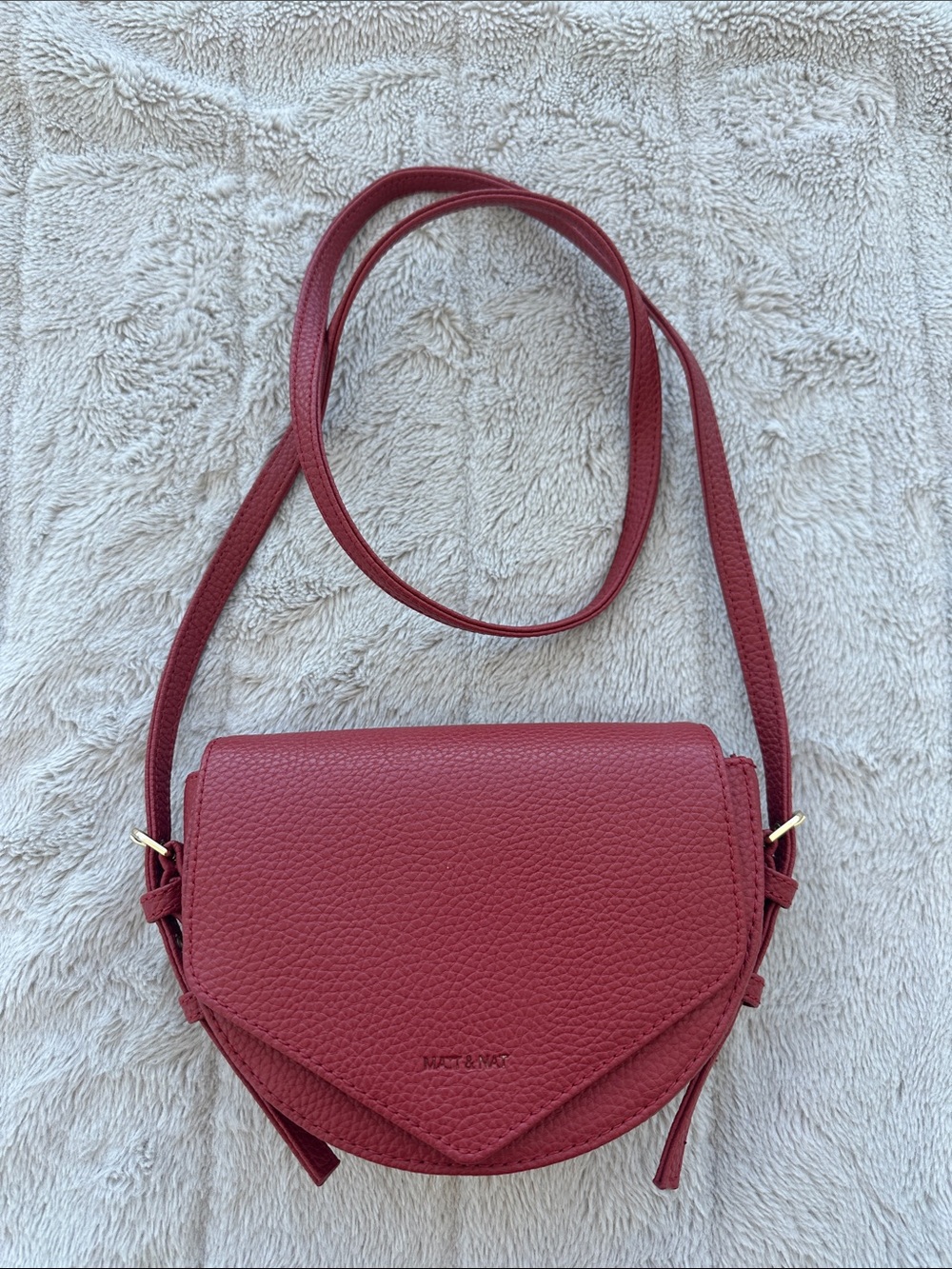 Matt & Nat Burgundy Pebbled Crossbody Bag